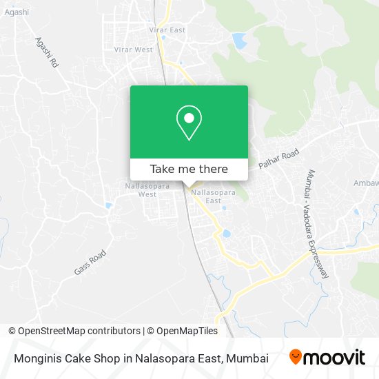 Monginis Cake Shop in Nalasopara East map
