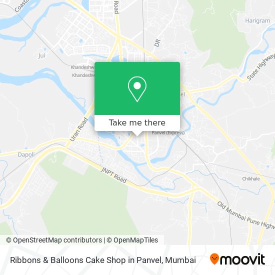 Ribbons & Balloons Cake Shop in Panvel map