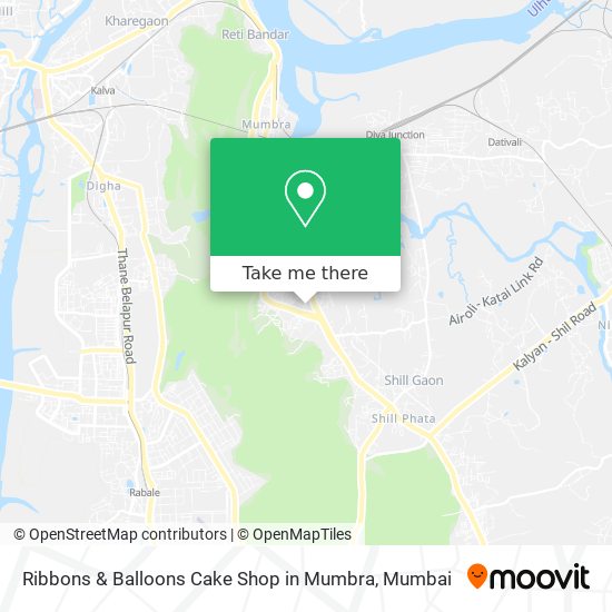 Ribbons & Balloons Cake Shop in Mumbra map