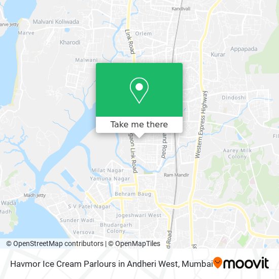 Havmor Ice Cream Parlours in Andheri West map