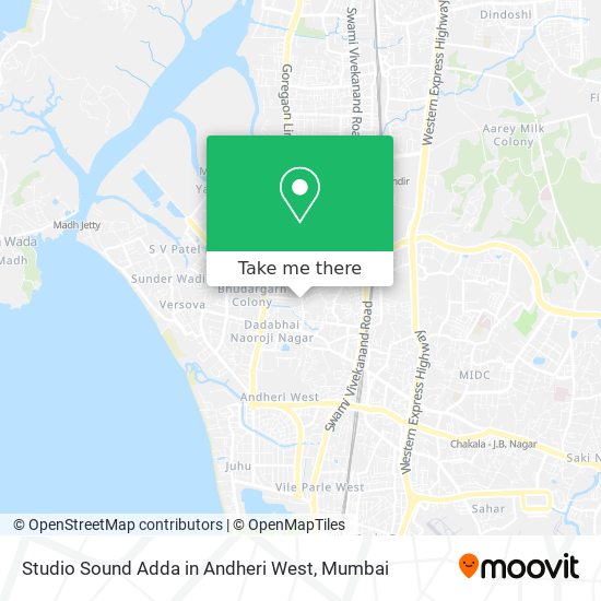 Studio Sound Adda in Andheri West map