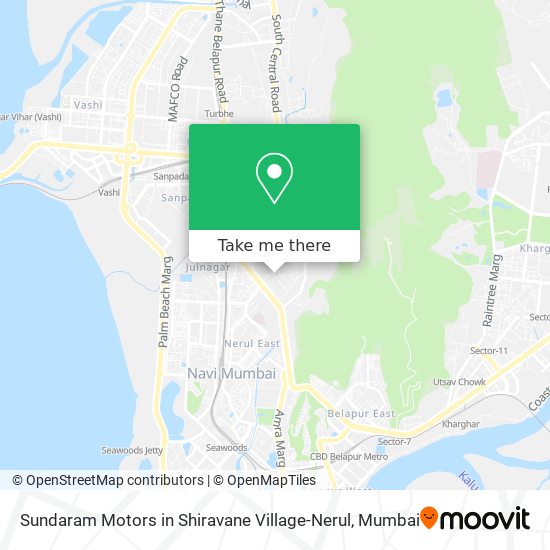 Sundaram Motors in Shiravane Village-Nerul map