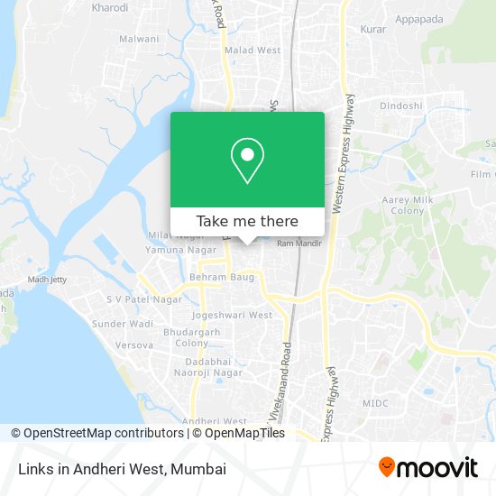 Links in Andheri West map