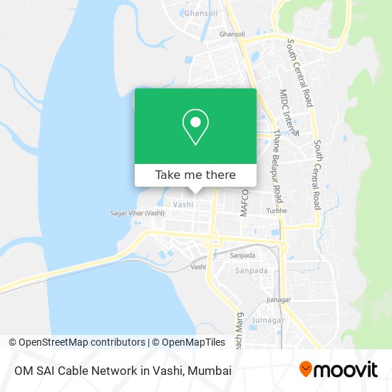 OM SAI Cable Network in Vashi map