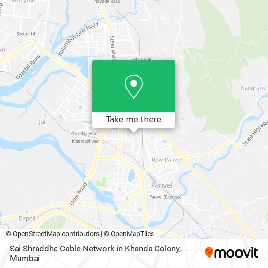 Sai Shraddha Cable Network in Khanda Colony map