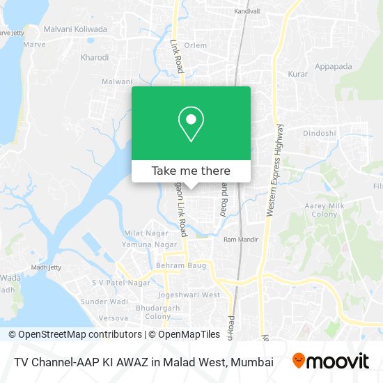 TV Channel-AAP KI AWAZ in Malad West map