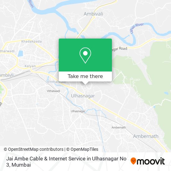 Jai Ambe Cable & Internet Service in Ulhasnagar No 3 map