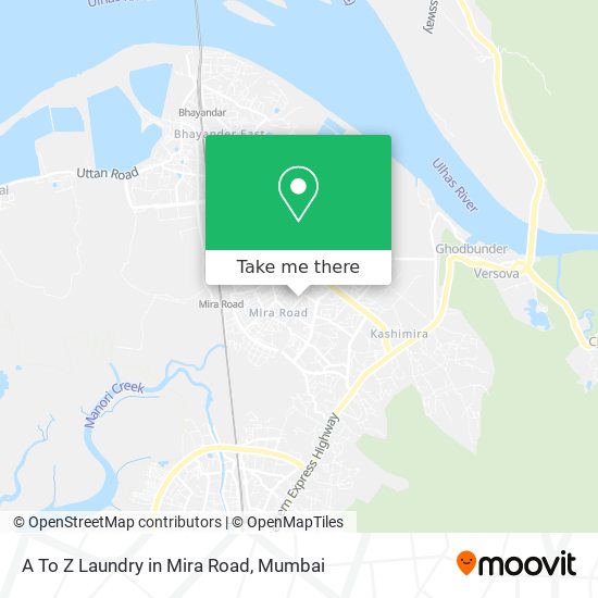 A To Z Laundry in Mira Road map