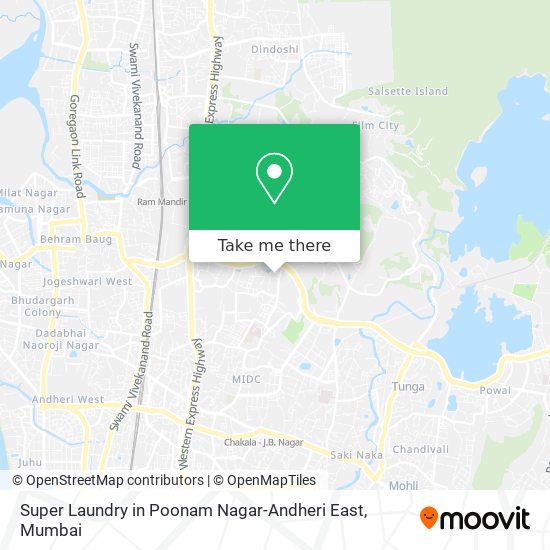 Super Laundry in Poonam Nagar-Andheri East map