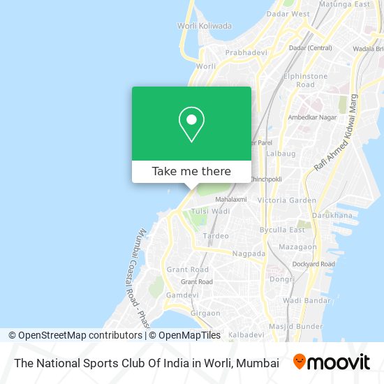 The National Sports Club Of India in Worli map