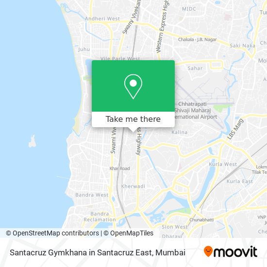 Santacruz Gymkhana in Santacruz East map