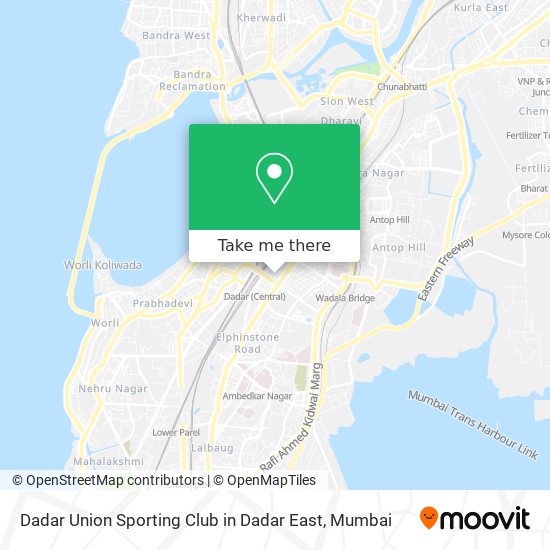 Dadar Union Sporting Club in Dadar East map