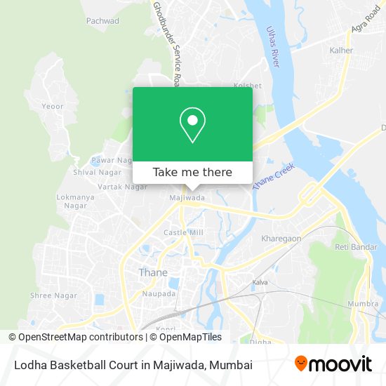 Lodha Basketball Court in Majiwada map