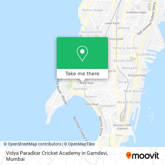 Vidya Paradkar Cricket Academy in Gamdevi map