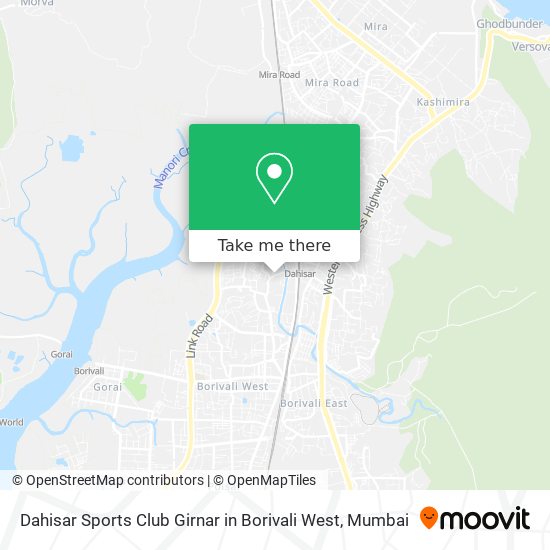Dahisar Sports Club Girnar in Borivali West map