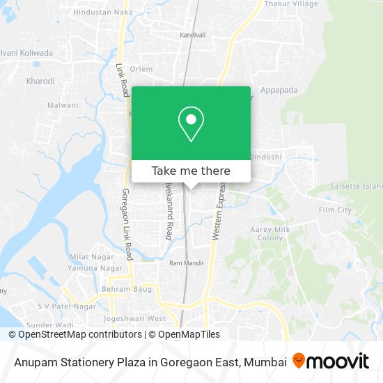 Anupam Stationery Plaza in Goregaon East map