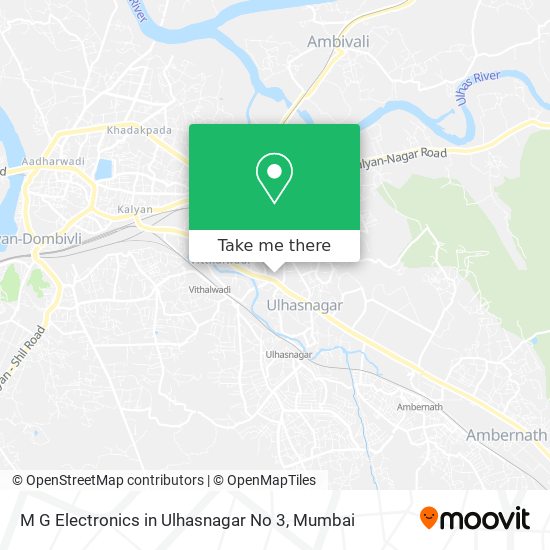 M G Electronics in Ulhasnagar No 3 map