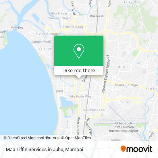 Maa Tiffin Services in Juhu map