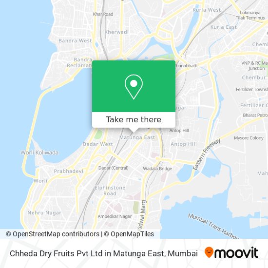 Chheda Dry Fruits Pvt Ltd in Matunga East map