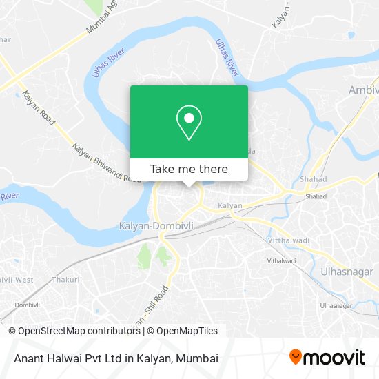 Anant Halwai Pvt Ltd in Kalyan map