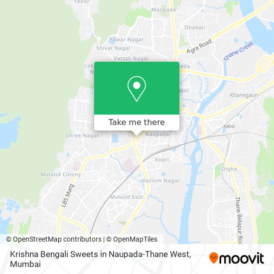 Krishna Bengali Sweets in Naupada-Thane West map