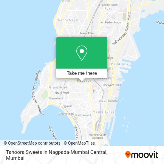 Tahoora Sweets in Nagpada-Mumbai Central map