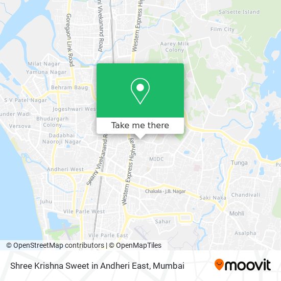 Shree Krishna Sweet in Andheri East map