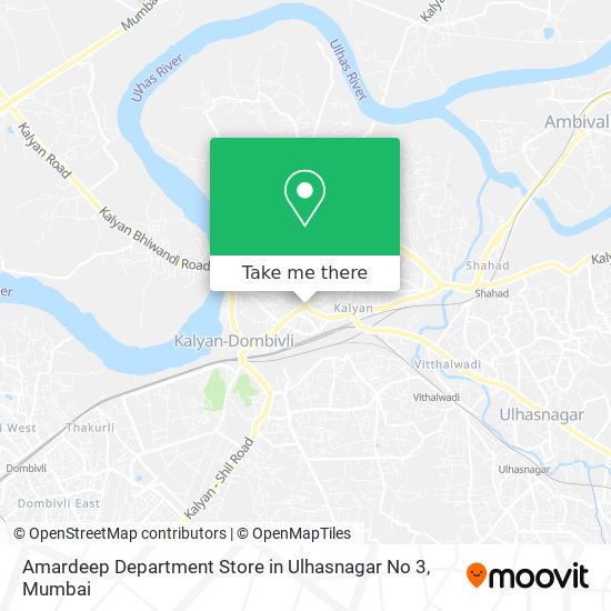 Amardeep Department Store in Ulhasnagar No 3 map