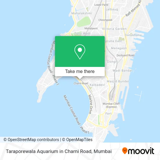 Taraporewala Aquarium in Charni Road map