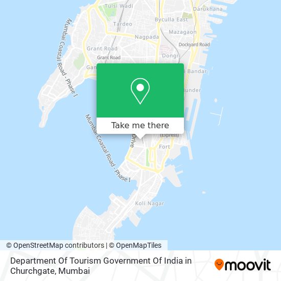 Department Of Tourism Government Of India in Churchgate map