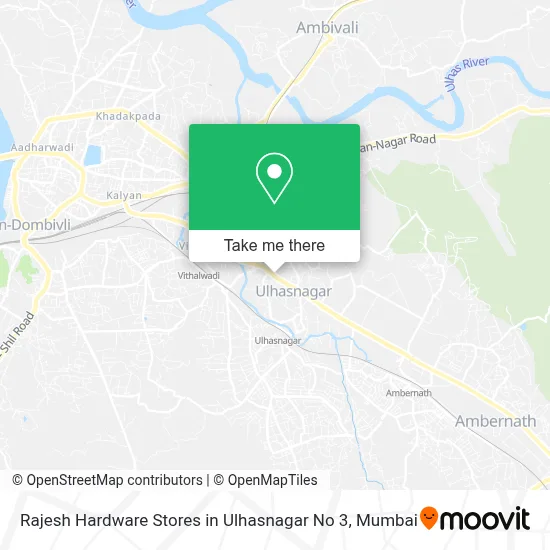 Rajesh Hardware Stores in Ulhasnagar No 3 map