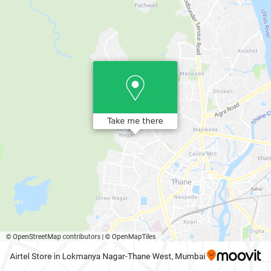 Airtel Store in Lokmanya Nagar-Thane West map