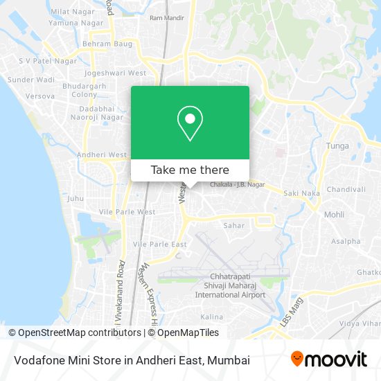 Vodafone Mini Store in Andheri East map