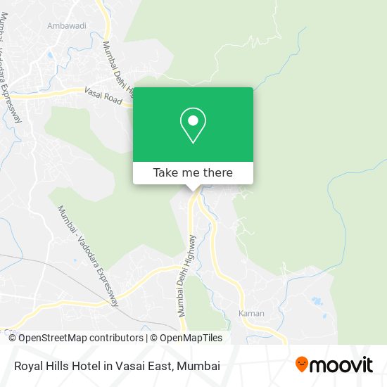 Royal Hills Hotel in Vasai East map