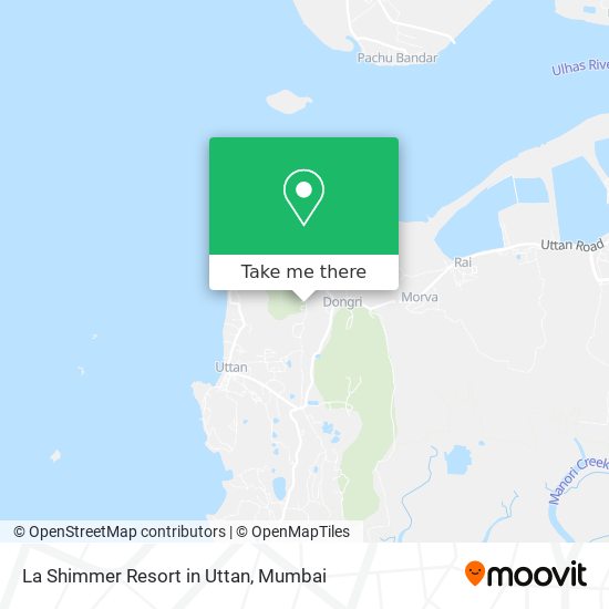 La Shimmer Resort in Uttan map