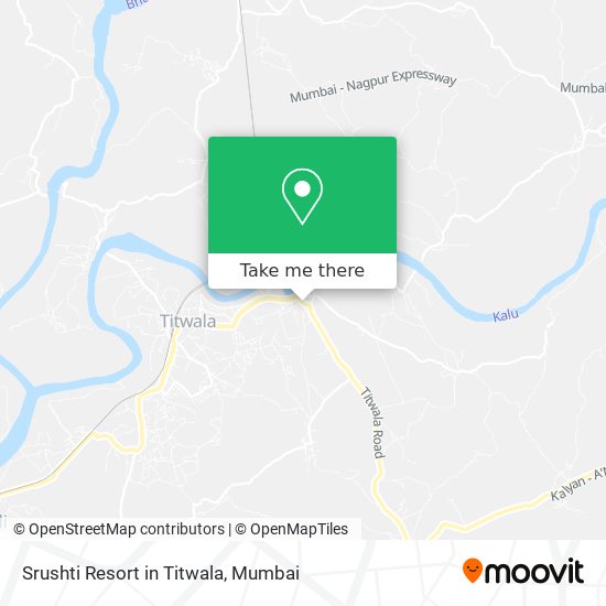 Srushti Resort in Titwala map