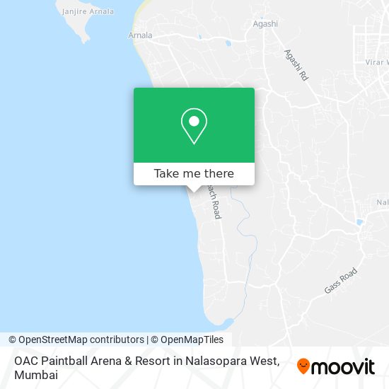 OAC Paintball Arena & Resort in Nalasopara West map