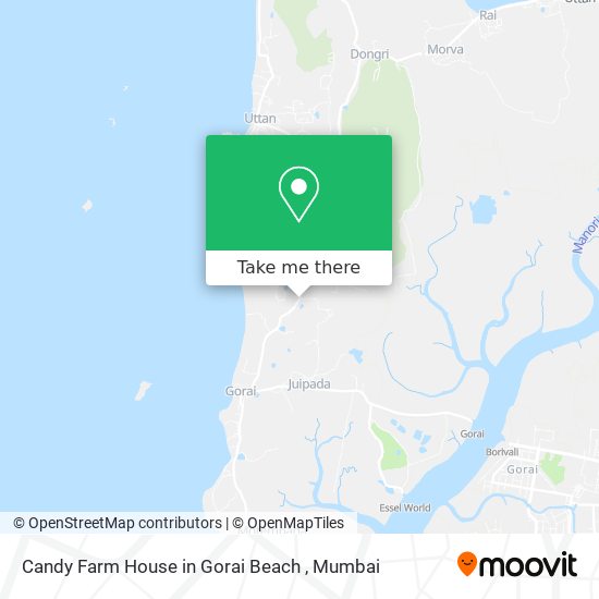 Candy Farm House in Gorai Beach map