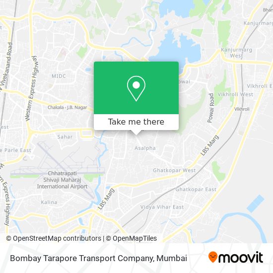 Bombay Tarapore Transport Company map