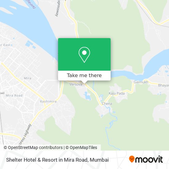 Shelter Hotel & Resort in Mira Road map