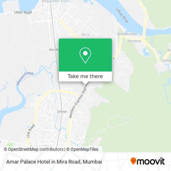 Amar Palace Hotel in Mira Road map