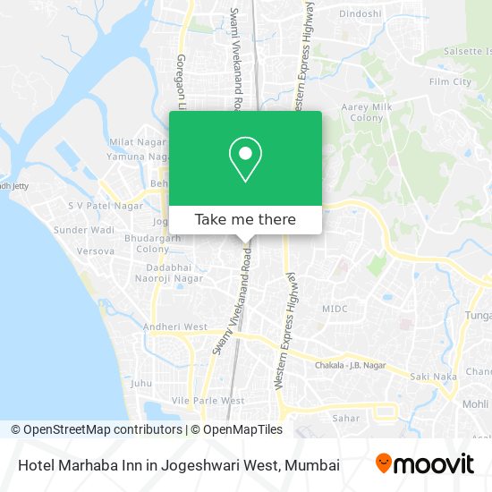 Hotel Marhaba Inn in Jogeshwari West map