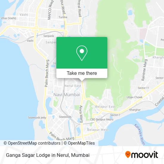 Ganga Sagar Lodge in Nerul map
