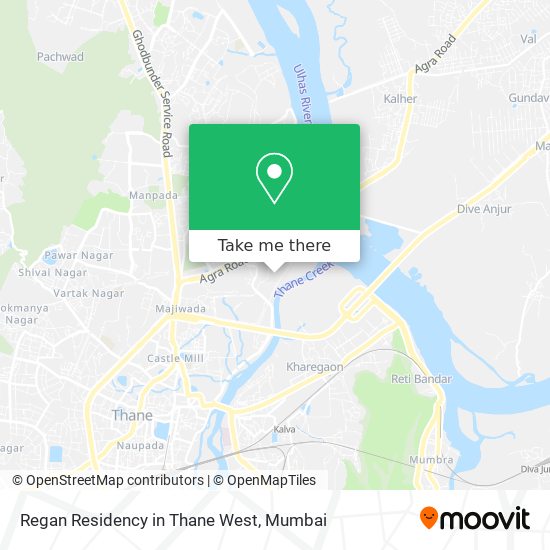 Regan Residency in Thane West map