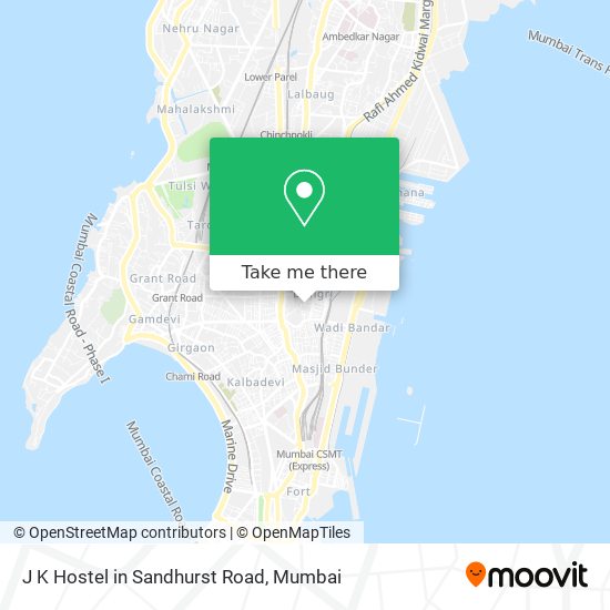 J K Hostel in Sandhurst Road map