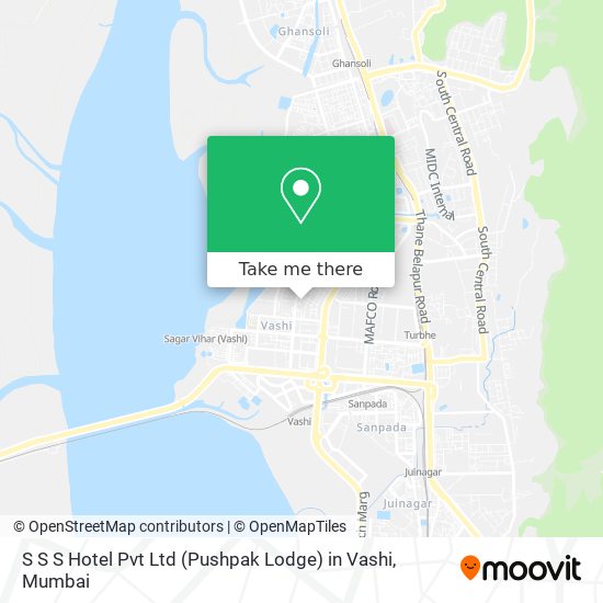 S S S Hotel Pvt Ltd (Pushpak Lodge) in Vashi map