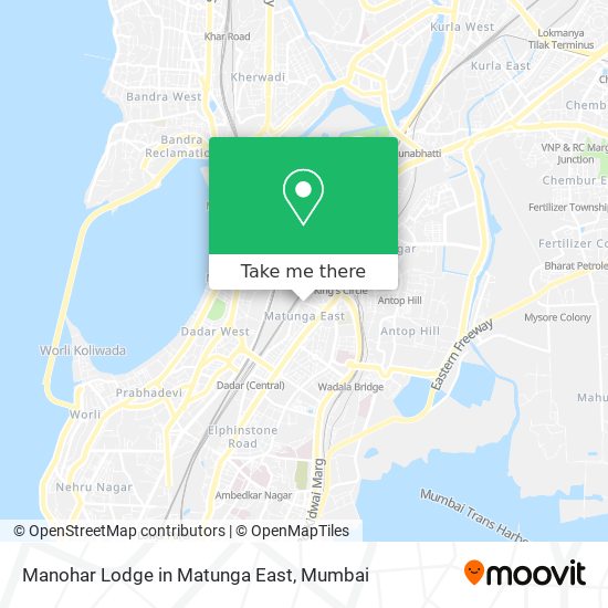 Manohar Lodge in Matunga East map