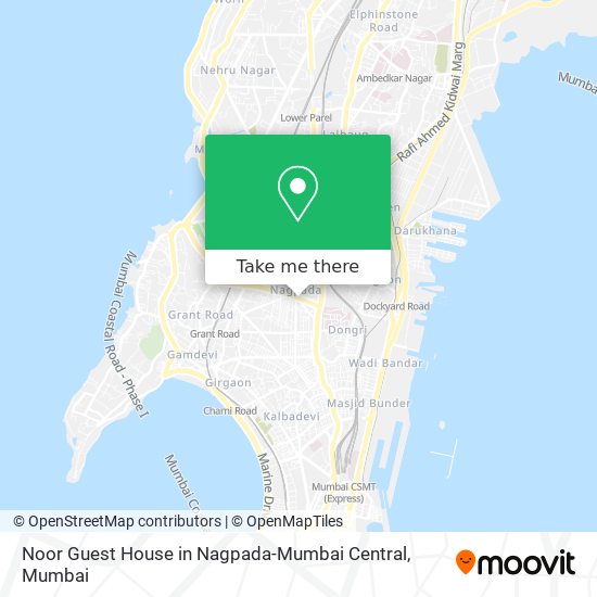 Noor Guest House in Nagpada-Mumbai Central map