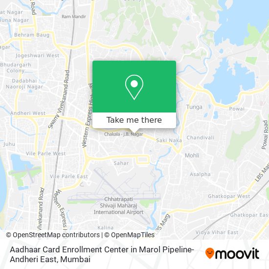 Aadhaar Card Enrollment Center in Marol Pipeline-Andheri East map