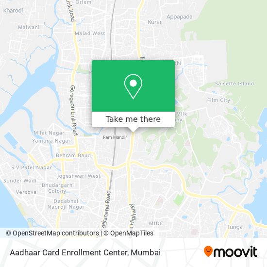 Aadhaar Card Enrollment Center map